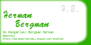 herman bergman business card